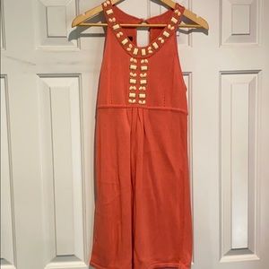 Coral color dress with embellishments by Laundry